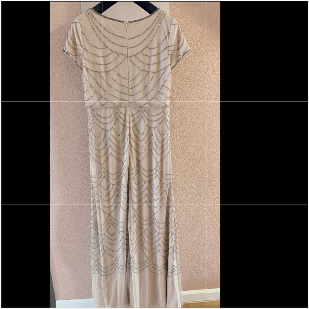 Adrianna Papell Beaded Blouson Gown size 10 - Picture 7 of 8